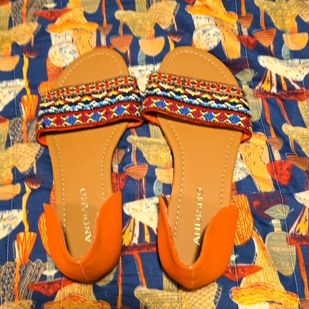 Andiamo size 6.5 open toed sandals.